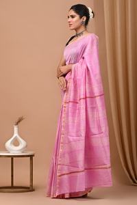 Sari de Seda Chanderi Pura con Textura Suave para Uso Festivo - Product Image 2