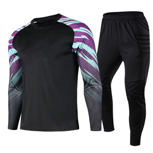 Tenue de gardien de but de football rembourrée à manches longues, style uniforme de football, kit de maillot de football personnalisé - Product Image 6