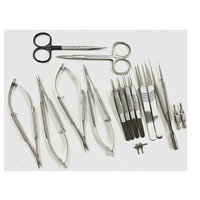 ENT Diagnostic Complete Set Manual Optical Fiber Surgical Instrument Kit Medical Grade Stainless Steel Wooden Box Surgical Grade