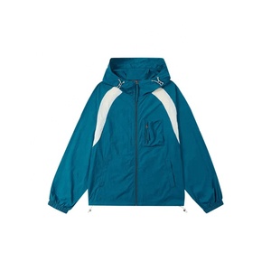 Hot Selling Men's Outdoor Windproof <b>Jacket</b> Breathable Custom Design Printed Plus Size Casual Windbreaker Thin Fabric Material - Product Image 3