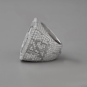 Anillo de Lujo con Incrustaciones de Moissanita, Estilo Hip Hop, Joyería de Moda, Regalo para Él, Anillo Cuadrado de Plata de Ley 925 - Product Image 3