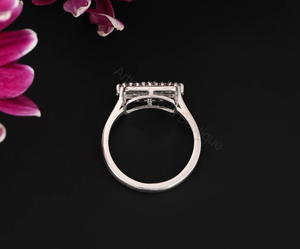Minimal Diamond Cluster <b>Ring</b> 0.20 Ct Natural Diamonds Petite Dainty Engagement <b>Ring</b> - Product Image 3