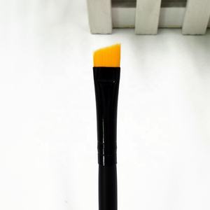 Cepillo de cejas con corte en ángulo, brocha para cejas y delineador de pelo amarillo y naranja, con nombre de marca personalizado - Product Image 3
