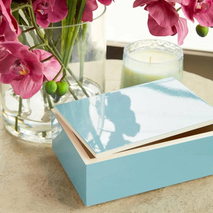 Handcrafted Lacquer Box with Lid Minimalist Decorative Storage Organizer for Jewelry Accessories <b>Vanity</b> Desk and Office Home - Product Image 5