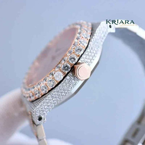 Best Quality KRIARA Moissanite Diamond Stainless Steel <b>Mens</b> Watch Premium <b>Wristwatch</b> with Elegant Timekeeping Available For Sale - Product Image 2