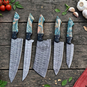 High Quality 5-Piece Damascus Steel Kitchen <b>Knife</b> <b>Set</b> Ambidextrous Professional Chef <b>Knife</b> Collection <b>Sharp</b> Home Restaurant Use - Product Image 1