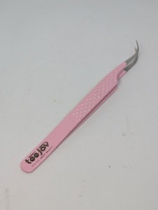 Pinzas para Extensión de Pestañas Rectas de 12 cm con Recubrimiento en Polvo Rosa Bebé, con Agarre de Diamante y Punta Ultrafina, Marca Privada, en Oferta - Product Image 2