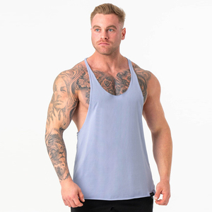 Débardeur de sport confortable en coton et bambou, respirant, tissu doux, coupe ajustée avec emmanchures profondes, fabrication OEM personnalisée, marque privée - Product Image 5