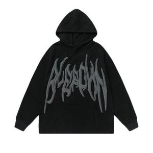 เสื้อฮู้ดซิปเต็มตัวผ้าฟลีซคอตตอน 100% พิมพ์ลายสกรีน สตรีทแวร์ มีกระเป๋า โลโก้สั่งทำได้ เนื้อผ้าหนา ทรงโอเวอร์ไซส์ ระบายอากาศได้ดี - Product Image 4