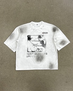 Camiseta Unisex Oversize de Estilo Urbano, con Logotipo Personalizado, Impresión y Bordado, Algodón Grueso, OEM ODM - Product Image 1