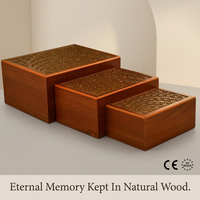 Urna de Madera Premium, Caja Conmemorativa Tradicional Tallada, Contenedor para Cenizas, Estuche de Recuerdo de Madera Natural, Proveedor Mayorista Personalizado