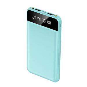 Power Bank Portatile Ultra-Sottile da 10000mAh con 2 Porte USB, Torcia LED e Cavo di Ricarica, Batteria Esterna di Com - Product Image 1