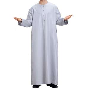 Ropa Musulmana y Árabe de Alta Calidad para Verano e Invierno, Jubba y Thawb, Hechos de Algodón Duradero, Thobes de Manga Larga para Hombre, Venta al Por Mayor - Product Image 1