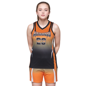 Maillot de basket-ball pour femmes très résistant, uniformes d'équipe renforcés à double couture, vêtements de sport féminins en tissu interlock résistant aux déchirures - Product Image 1