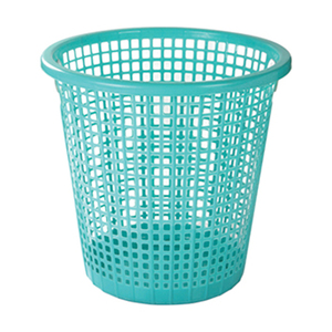 Turquoise Plastic Mesh Waste Bin Durable Household - Product Image 3