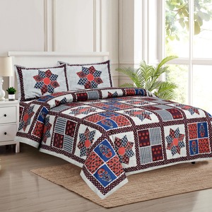 Parure de lit et couvre-lit uniques Alankriti imprimées à la main en coton 100% 200TC anti-acariens toutes saisons, style bohème, décoration intérieure indienne - Product Image 3