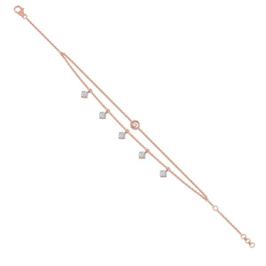 Interwoven Triangular Motif Diamond <b>Bangle</b> <b>Bracelet</b> - Product Image 3