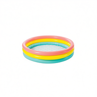 Piscina Inflable de PVC para Niños, Forma Circular, 114x25cm, 131L, con Kits de Reparación para Juegos Acuáticos