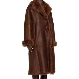 Servicio OEM, Abrigo Largo de Cuero para Hombre, de Invierno, a Bajo Precio, Manga Larga, Elegante, Cómodo, con Cinturón, Antiarrugas, Transpirable, Gran Venta - Product Image 4