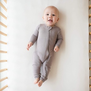 93% Bamboo 7% Spandex Sleep and <b>Play</b> - Baby Zipper Footie - Baby Zippered Romper (New Design) - Product Image 3