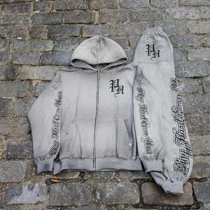 Sudadera Unisex de Invierno con Cierre, Estampado de Seda en Toda la Superficie, Estilo Urbano, 100% Algodón Felpa, Hecho en Pakistán, Moda 2027 - Product Image 1
