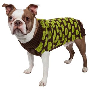 Designer Ribbed Turtle Neck <b>Dog</b> Sweater Fashion Weaved Heavy Knit Pet <b>Clothes</b> - Product Image 1