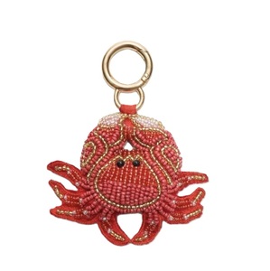 Porte-clés de luxe fait main, brodé de perles de rocaille classiques, avec anneau métallique, broderie traditionnelle écologique en perles de rocaille de verre, usage quotidien - Product Image 1
