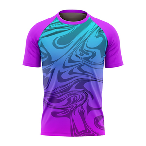 Sublimated Volleyball Jersey Unisex Adult Short Sleeve Crew Neck Quick Dry Polyester <b>Athletic</b> Fit Gradient Color Pattern Print - Product Image 3