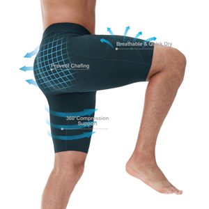 Men's Solid Color Bermuda Shorts Mid Waist Elastic Waist Casual Style with Double Side Pockets Breathable Knitted Fabric - Product Image 5