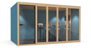 Silent Room XL Large Soundproof Acoustic Pod w/Glass Facade & Fabric Back - Product Image 4