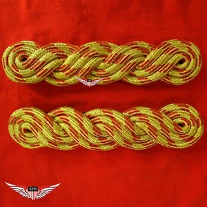 KEW Best Quality Epaulettes Gold Red <b>Braided</b> Shoulder Boards Customizable Luxury Epaulettes <b>Accessory</b> - Product Image 1