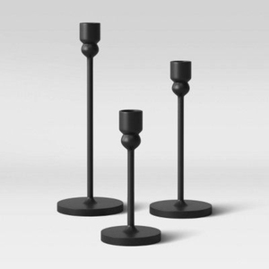 Vintage <b>Black</b> Finish Iron <b>Candlestick</b> Holders for Home Wedding Holiday Decoration Tabletop Handmade Candle Holders - Product Image 6