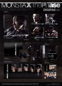 MONSTA X - [ THE PHASE ] มินิอัลบั้มชุดที่ 13 (เวอร์ชั่น DIGIPACK) อัลบั้มซีดีเคป๊อปขายดีที่สุดในเกาหลีสำหรับทุกวัย - Product Image 4
