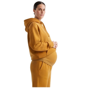 100% Cotton Fleece Maternity Tracksuit Women Pullover Maternity <b>Hoodie</b> Sweatpants Jogger Set Winter Maternity Tracksuits Ladies - Product Image 4