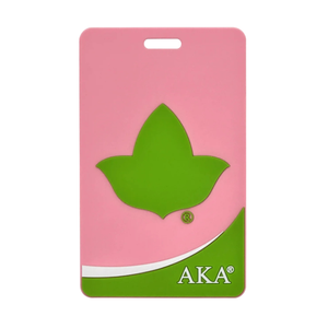Large Ivy Luggage <b>Tag</b> Pink & Green PVC Travel Bag <b>Tag</b> with Ivy Leaf Design <b>ID</b> Address Card Holder Suitcase Travel Accessory - Product Image 1