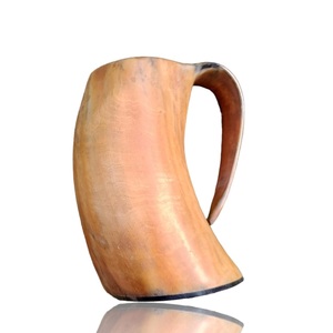 Best Grade Handcrafted Natural Horn <b>Mug</b> <b>Double</b> <b>Wall</b> Large Capacity Classic Eco-Friendly Design for Beer Ale Mead Gift Use Indian - Product Image 1