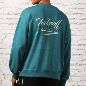 Sweat-shirt décontracté d'hiver de haute qualité 100% coton, coupe ample, construction légère, toucher doux, col rond confortable - Product Image 4