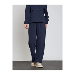 Conjunto Deportivo para Mujer, Sudadera Blanca Holgada de Cierre Parcial, Pantalones de Poliéster Transpirables, Color Sólido, Estilo Minimalista, Ropa de Primavera - Product Image 4