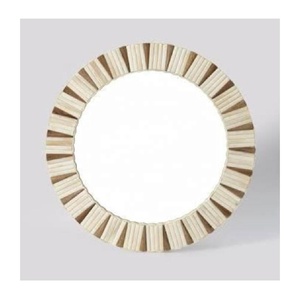 Décoration murale ronde ondulée faite à la main, miroir mural unique, cadre de miroir de luxe pour chambre à coucher, couloir, salon, accent décoratif - Product Image 2