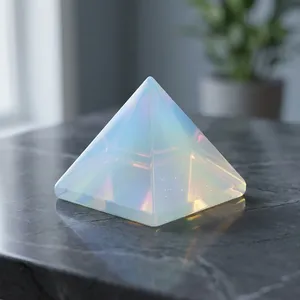 Pyramide en opalite naturelle, pierre de guérison, énergie Feng Shui, décoration de méditation, fabricant et fournisseur en gros d'Inde - Product Image 2
