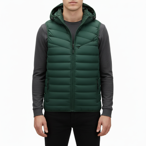 Trending Mens Sleeveless Puffer Vest Hot Breathable Winter <b>Jacket</b> with Custom Size and Color Premium Quality Pocket Decoration - Product Image 1