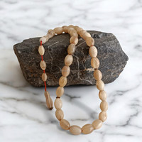 Chapelet islamique artisanal en corne naturelle, perles de prière en corne de buffle 33/100, Misbaha, artisanat de haute qualité personnalisé