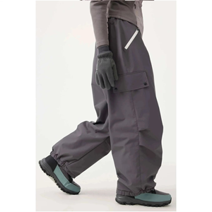 Pantalon cargo ample en lin fin pour homme, taille élastique, style streetwear, pour le ski et le snowboard, vente en gros - Product Image 4