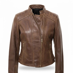 Chaqueta de cuero premium para mujer, ideal para salidas nocturnas, estilo motero y elegante para eventos sociales. - Product Image 1