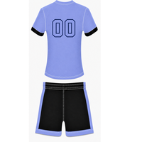 Conjunto de Pantalones Cortos y Camiseta de Fútbol Color Morado Claro, Uniforme Deportivo Ligero, Ropa de Entrenamiento, Ropa para Partidos de Equipo