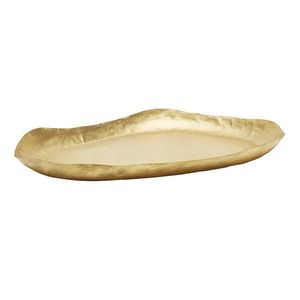 Plateau de service en laiton sophistiqué, vaisselle décorative élégante pour hôtels, restaurants, traiteurs et événements haut de gamme. - Product Image 2