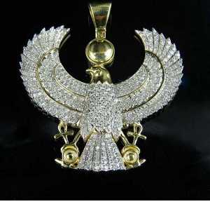 Joyería Personalizada Fina y Exclusiva, Collar de Plata de Ley 925 con Diseño de Halcón Americano, Colgante de Moissanita VVS, Joyería Hip Hop - Product Image 5