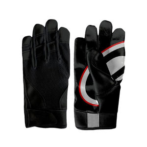 Black Outdoor Sports Gloves Breathable Mesh Design Classic Style for Football Use - Product Image 1
