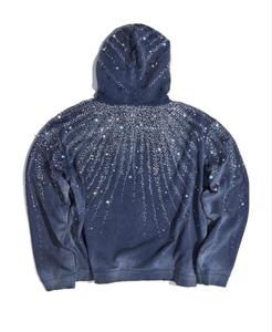 Sweat à capuche pour homme avec strass, streetwear de qualité pour les soirées et le quotidien - Product Image 3