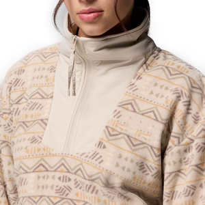 Veste polaire tendance pour femme, unie, à demi-zip, en polyester recyclé doux, ODM, décontractée, pour l'extérieur, avec poches zippées, pour le quotidien - Product Image 5
